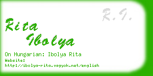 rita ibolya business card